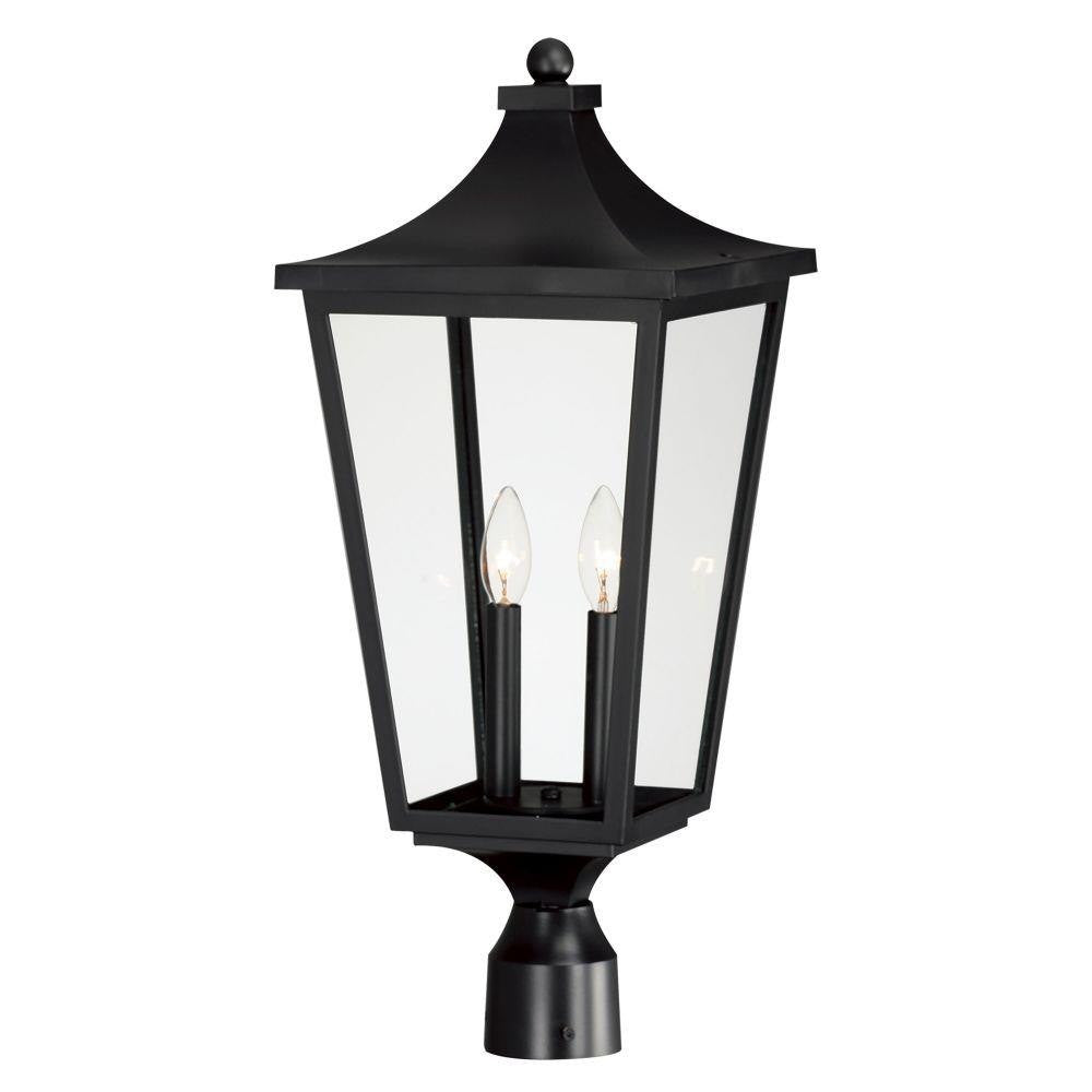 Maxim Lighting 40230CLBK Sutton Place VX 2 Light Black Outdoor Post Lantern on white background