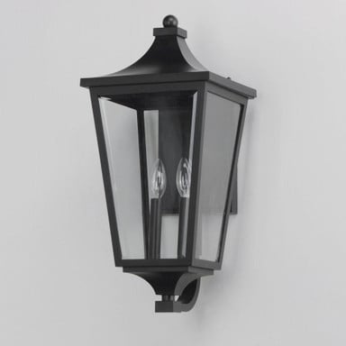 Maxim Lighting 40235CLBK Sutton Place VX Black Outdoor Wall Lantern Side Angle View