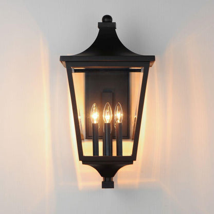 Maxim Lighting 40237CLBK Sutton Place VX 3 Light Black Outdoor Wall Lantern - Lit Lifestyle View