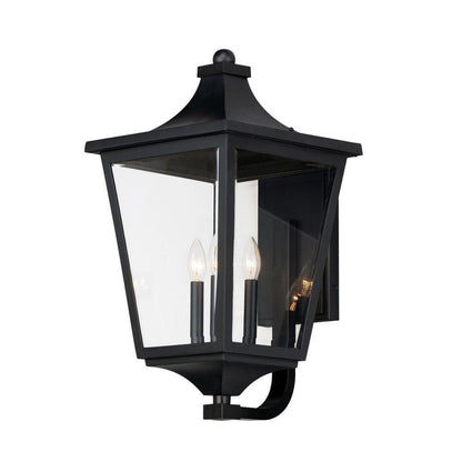Maxim Lighting 40237CLBK Sutton Place VX 3 Light Black Outdoor Wall Lantern - Studio Shot