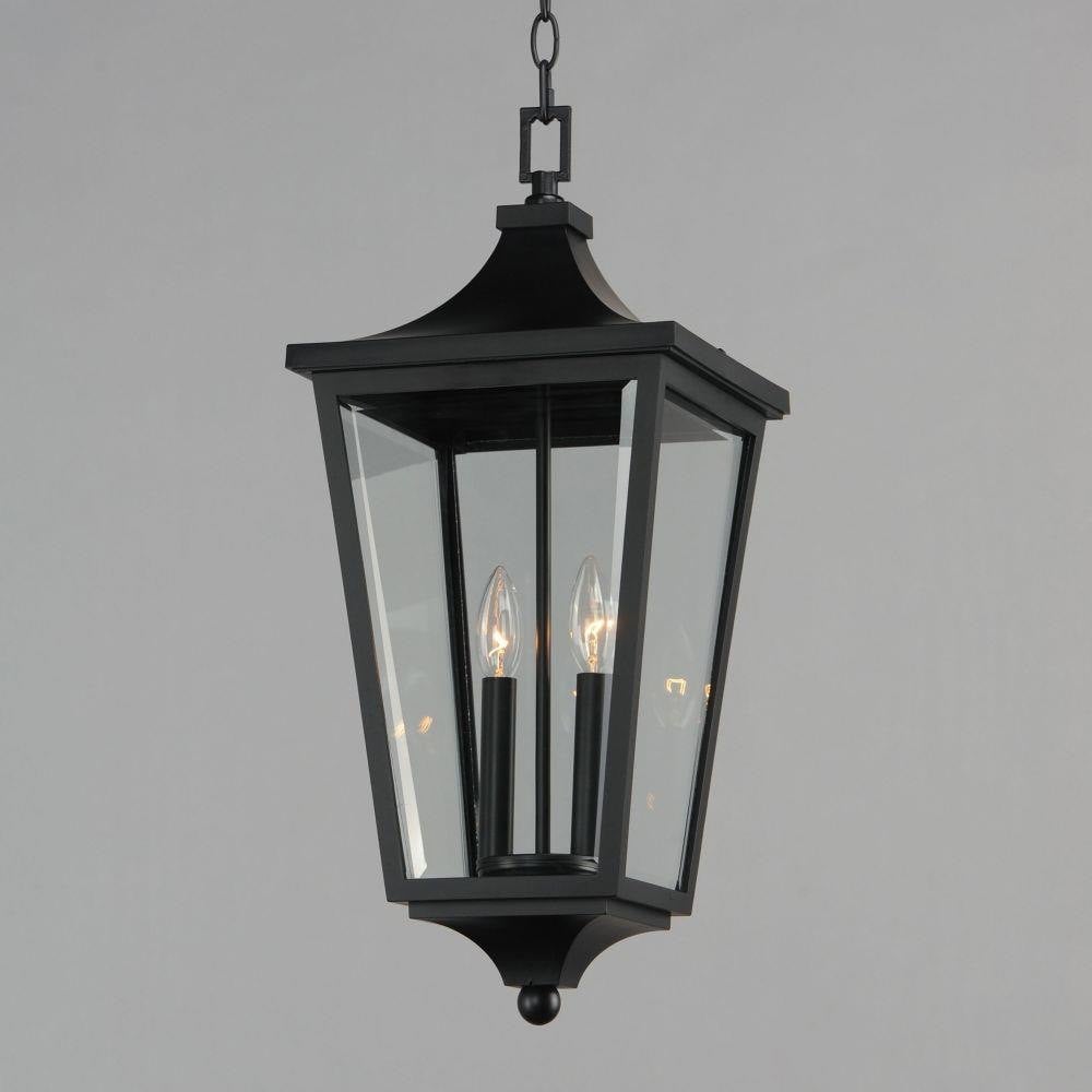 Maxim Lighting 40239CLBK Sutton Place VX 2 Light Black Outdoor Pendant - Close-Up View