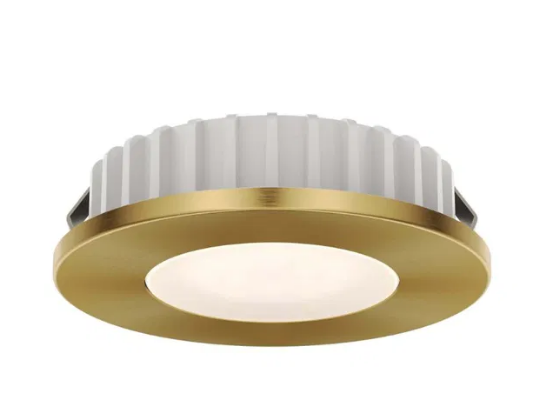 Dals Lighting 4024R-CC-GD 24V LED Puck Light, Watt 4W, CCT 2700K/3000K/3500K/4000K/5000K Gold Finish