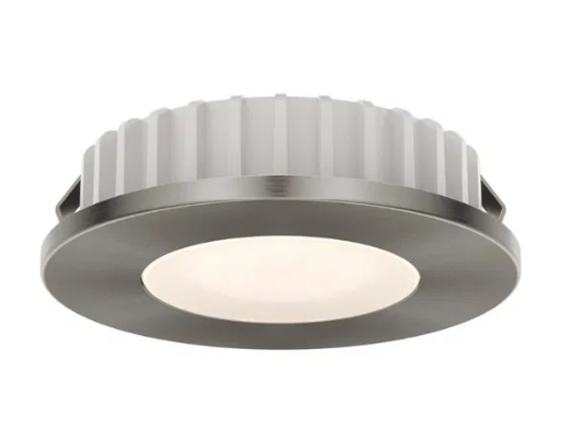 Dals Lighting 4024R-CC-SN 24V LED Puck Light, Watt 4W, CCT 2700K/3000K/3500K/4000K/5000K Satin Nickel Finish