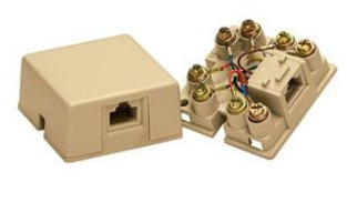 Leviton 40278-I 8-Terminal Surface Mount Jack, Ivory Finish