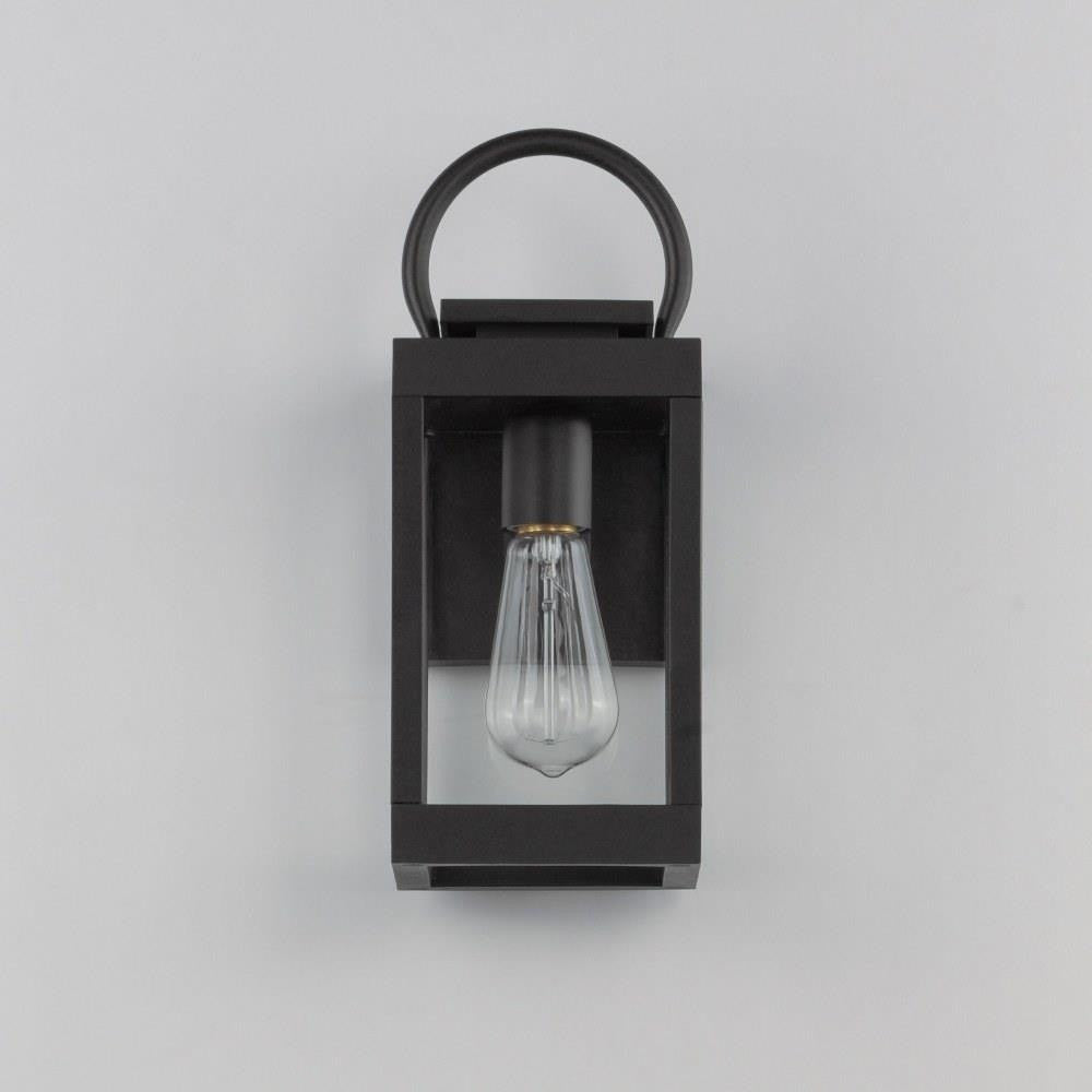 Maxim Lighting 40312CLWTBK Nassau 1 Light 12.75 inch Black Outdoor Wall Lantern - Front View
