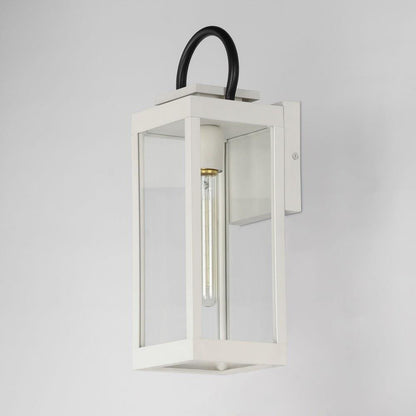 Maxim Lighting Nassau 1 Light Outdoor Wall Lantern White with Black Accents Side View