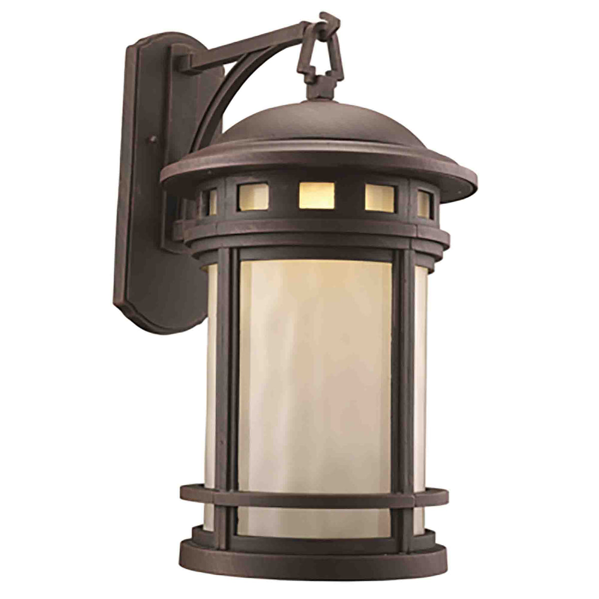 Trans Globe Lighting 40374 RT Boardwalk 1 Light Rust Post Lantern