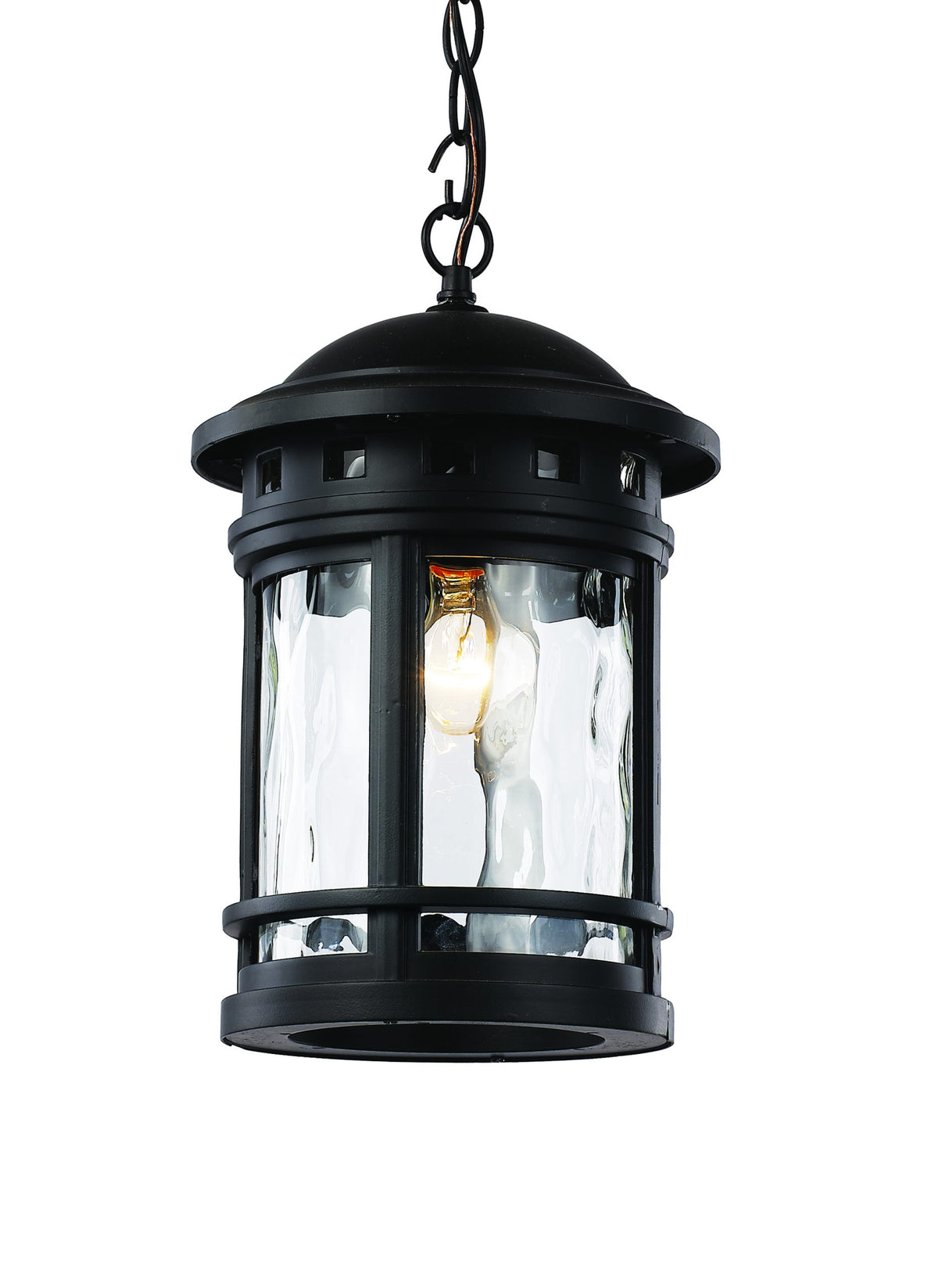 Trans Globe Lighting 40375 RT Boardwalk outdoor hanging lantern in rust finish