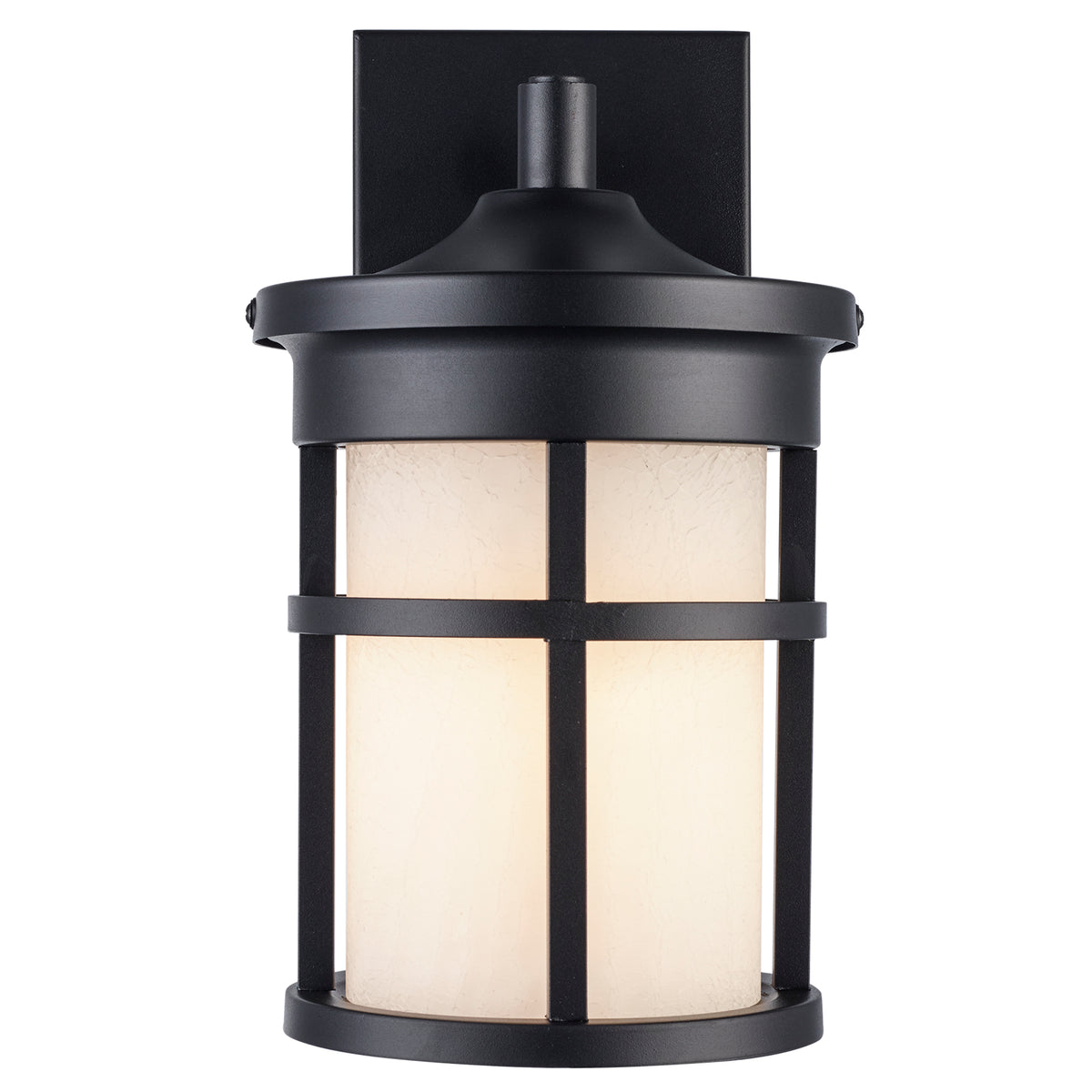 Trans Globe Lighting Avalon black outdoor wall lantern front view