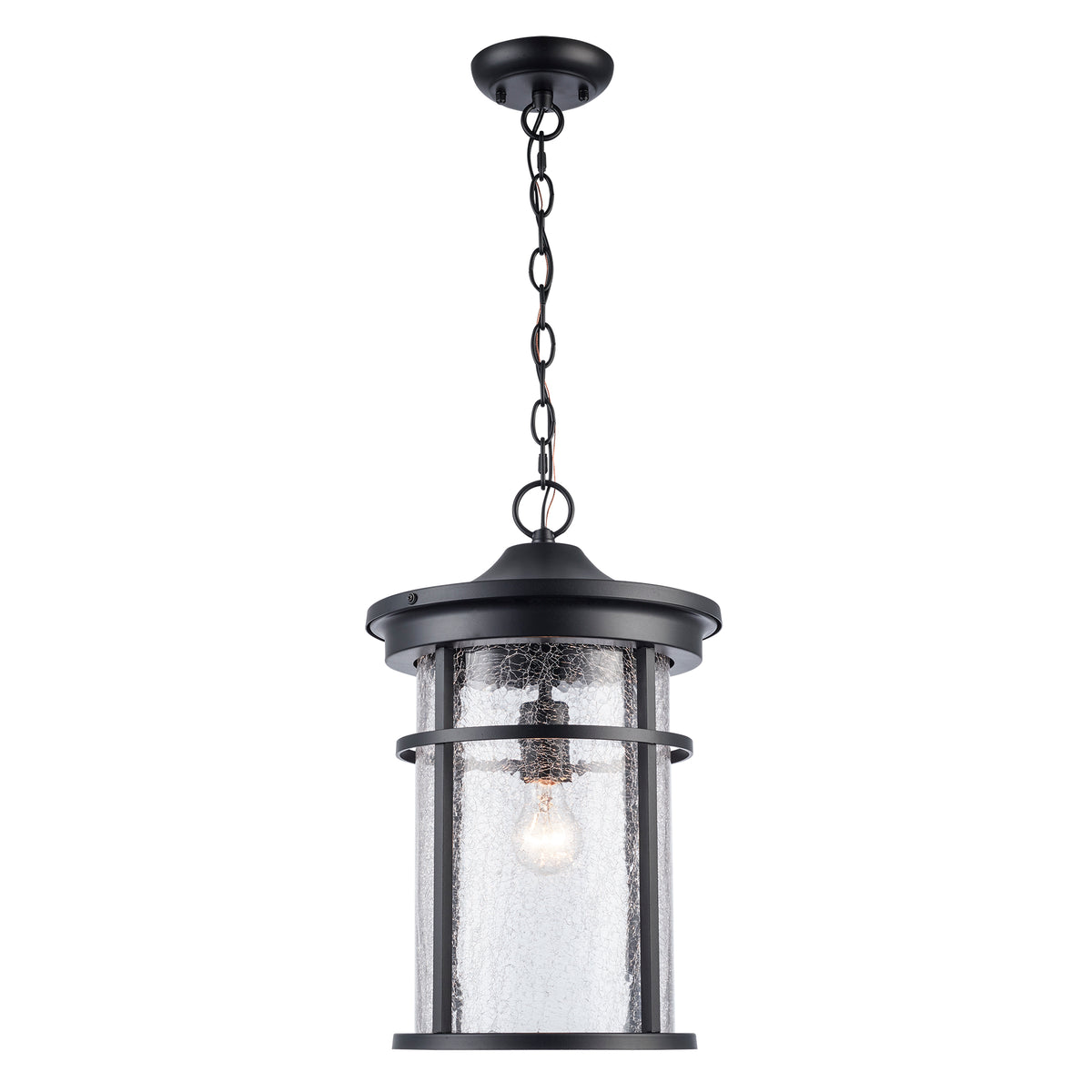Trans Globe Lighting 40386 BK Avalon black outdoor hanging lantern
