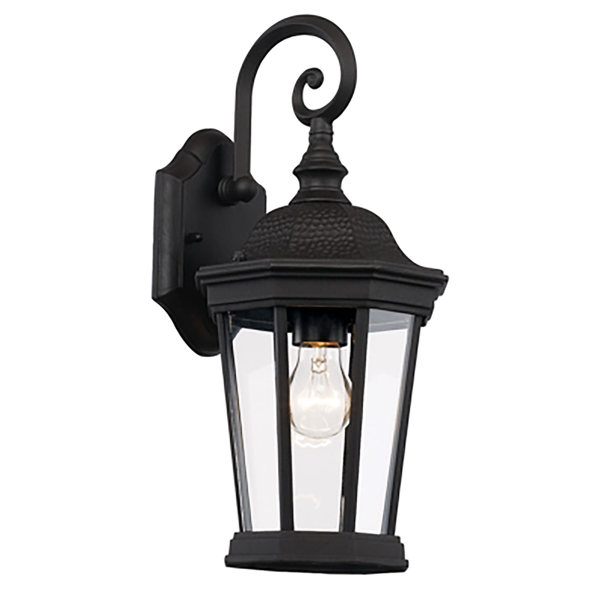 Trans Globe Lighting 40400 BK Westfield 1 Light Black Wall Lantern Wall Light