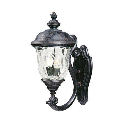 Maxim Lighting 40423WGOB Carriage House Vx 2 Light Oriental Bronze Outdoor Wall Lantern with Water Glass Shade