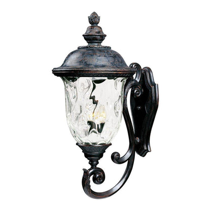Maxim Lighting 40425WGOB Carriage House VX 3 Light Oriental Bronze Outdoor Wall Lantern with Water Glass
