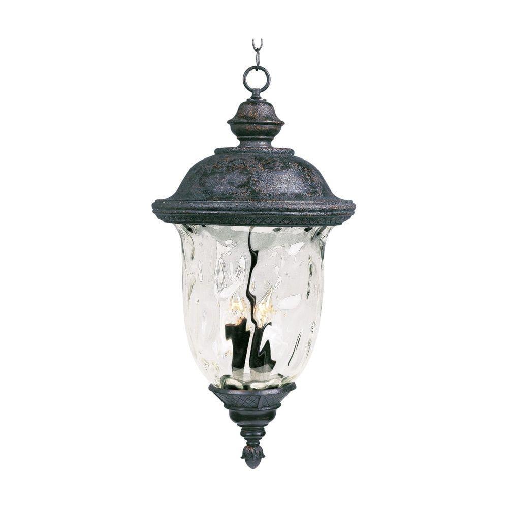 Maxim Lighting 40428WGOB Carriage House VX 3 Light Oriental Bronze Outdoor Pendant