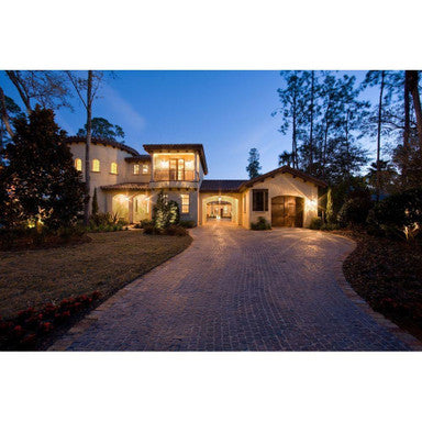 Maxim Lighting 40498WGOB Carriage House VX Outdoor Wall Lantern shown on elegant residential facade at twilight