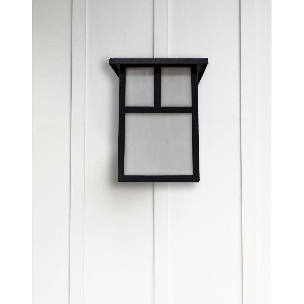 Maxim Lighting 4050WTBK Coldwater 1 Light 7.5 Inch Black Outdoor Wall Lantern - Installed on Exterior Wall