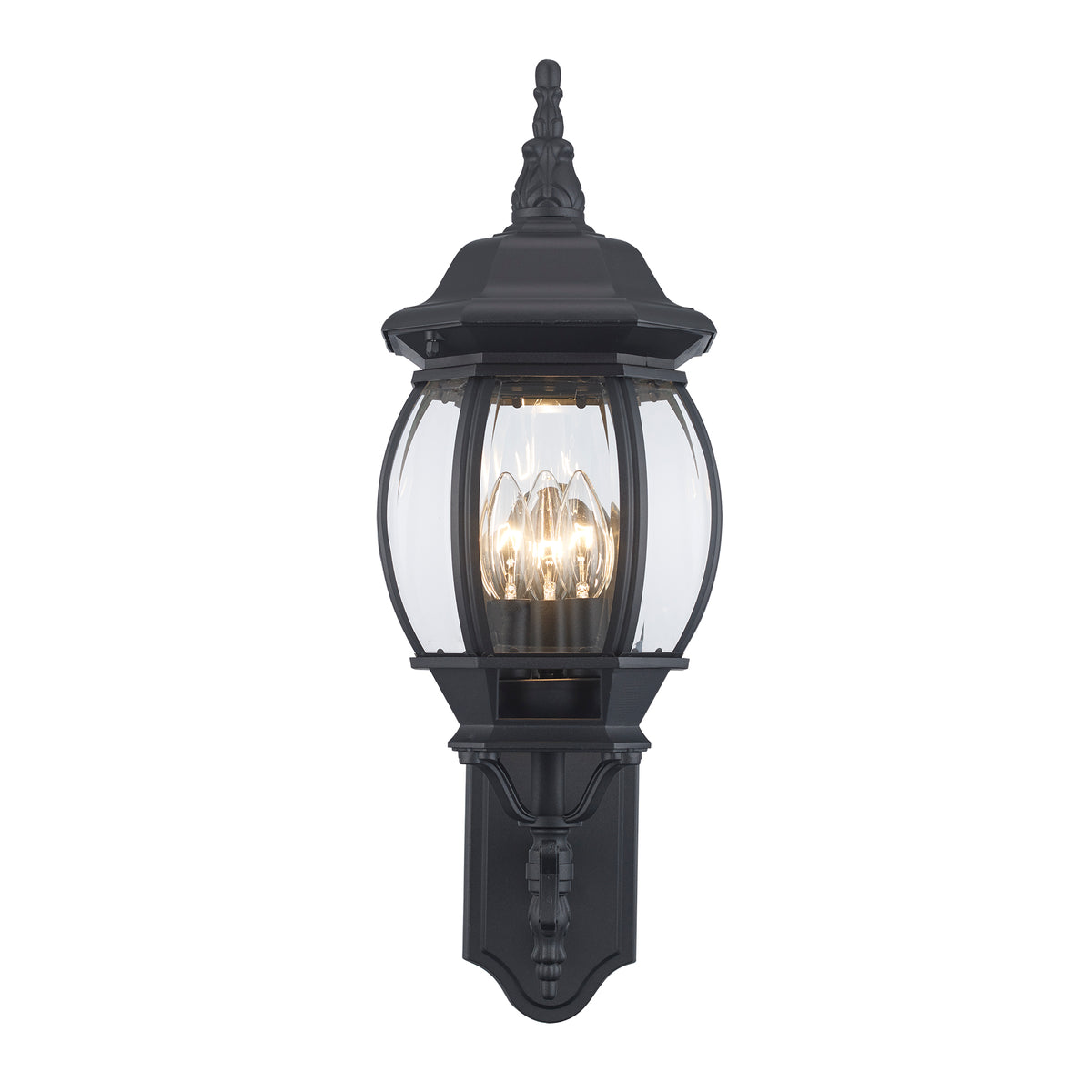 Trans Globe Lighting 4051 BK Francisco 3 light black outdoor wall lantern wall light