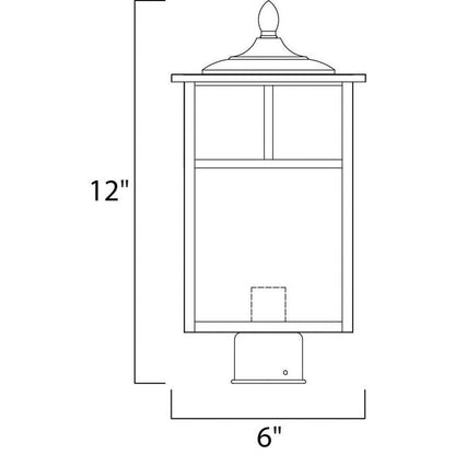 Maxim Lighting 4055HOBU Coldwater Outdoor Post Mount Dimensions 12 inch Height 6 inch Width