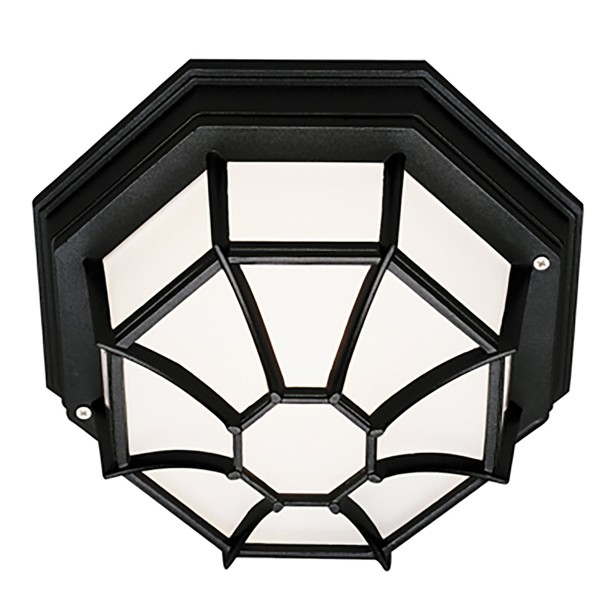 Trans Globe Lighting 40581 BK Benkert 1 Light Black Outdoor Flush Mount Ceiling Light