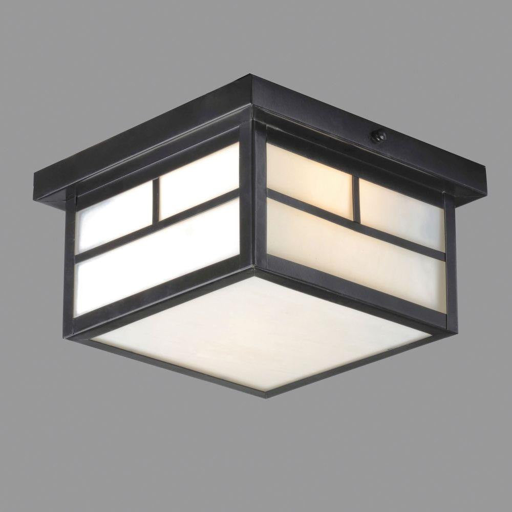Maxim Lighting 4059WTBK Coldwater 2 Light Black Outdoor Flush Mount Ceiling Light - Angle View