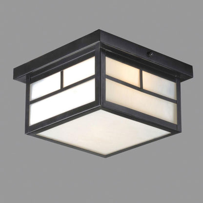 Maxim Lighting 4059WTBK Coldwater 2 Light Black Outdoor Flush Mount Ceiling Light - Angle View