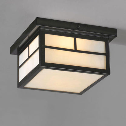 Maxim Lighting 4059WTBK Coldwater 2 Light Black Outdoor Flush Mount Ceiling Light - Front Angle View