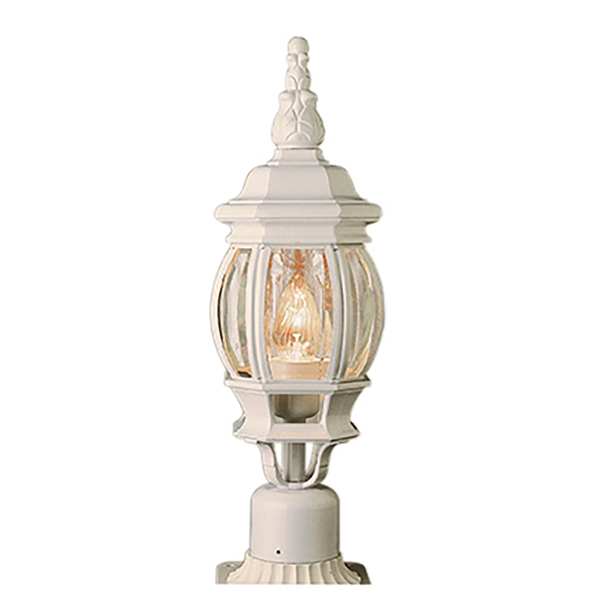 Trans Globe Lighting 4060 WH Parsons white post mount light