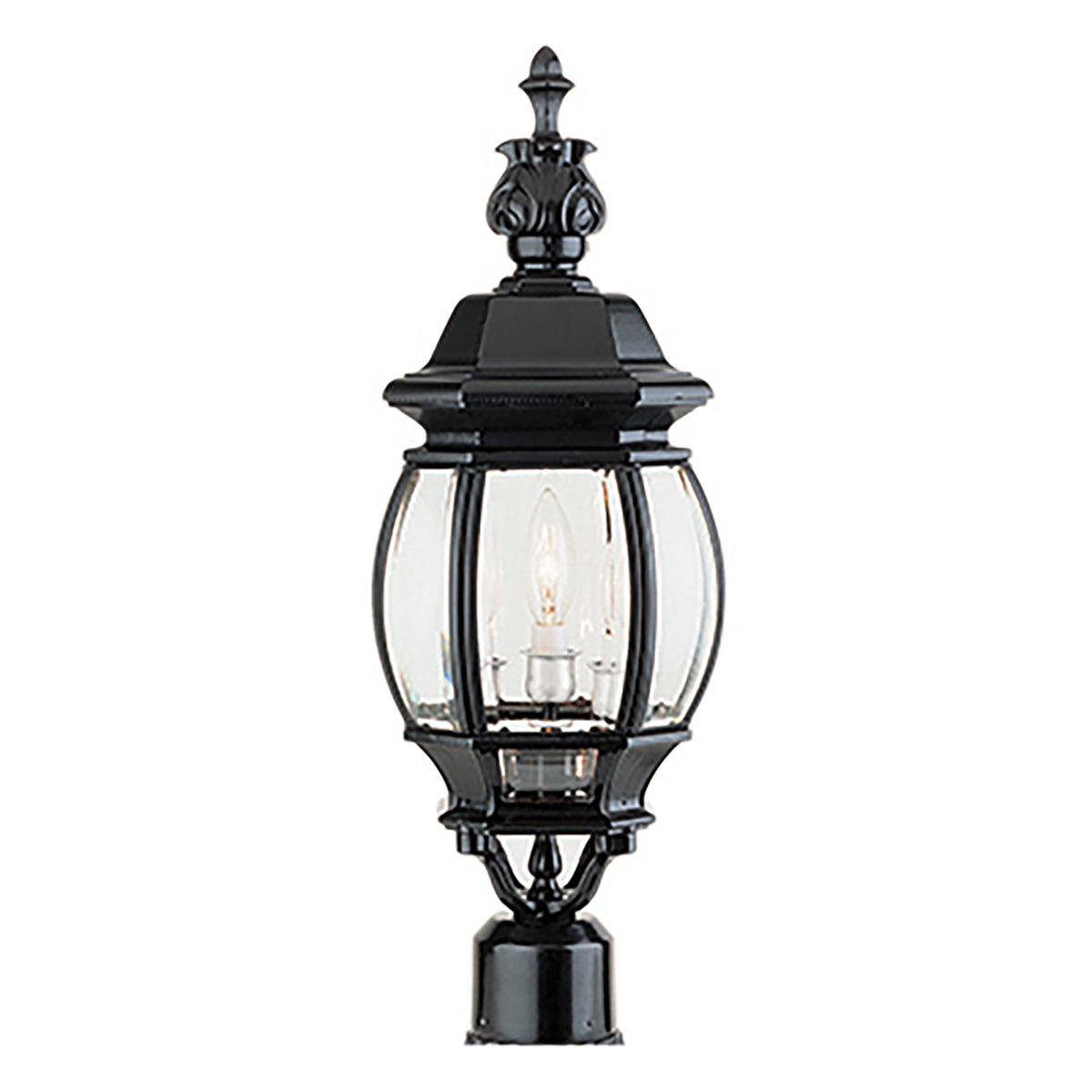 Trans Globe Lighting 4061 BK Parsons black post mount light