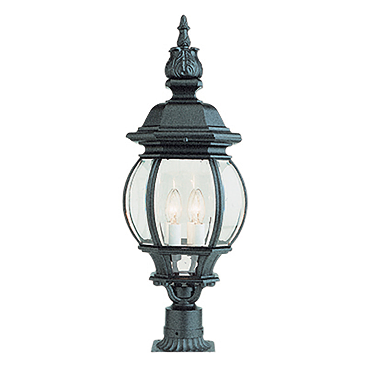 Trans Globe Lighting 4062 BK Parsons black 4 light post mount light