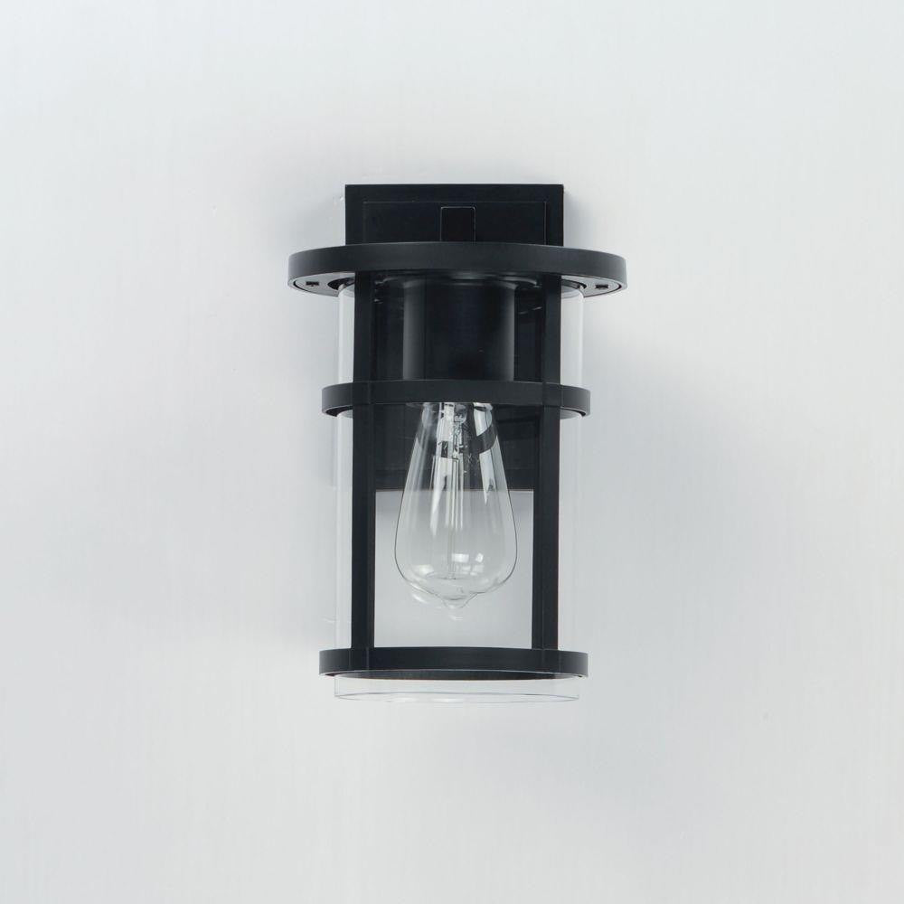 Maxim Lighting 40622CLBK Clyde 1 Light 11 Inch Black Outdoor Wall Lantern - Front View