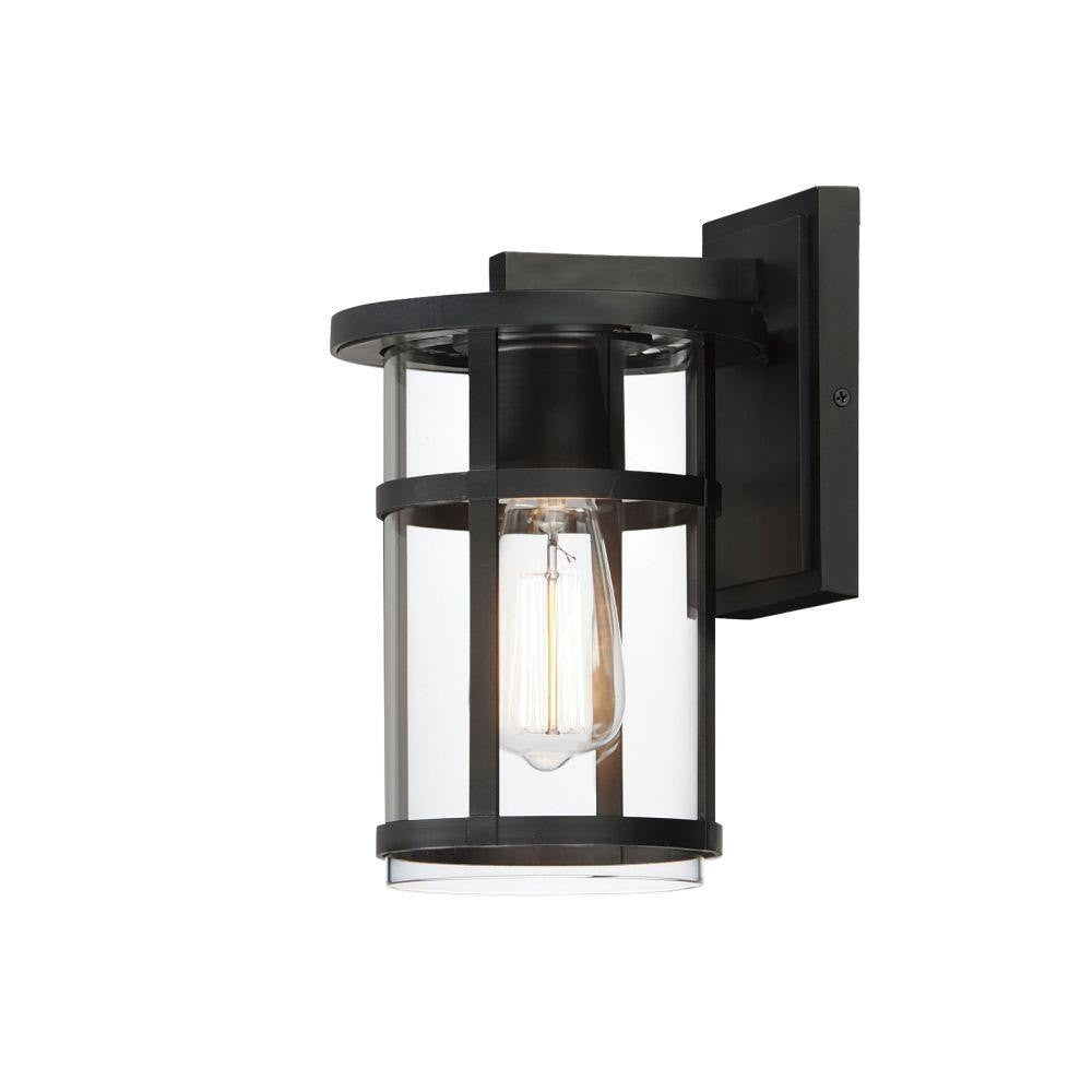 Maxim Lighting 40622CLBK Clyde 1 Light 11 Inch Black Outdoor Wall Lantern - Side View