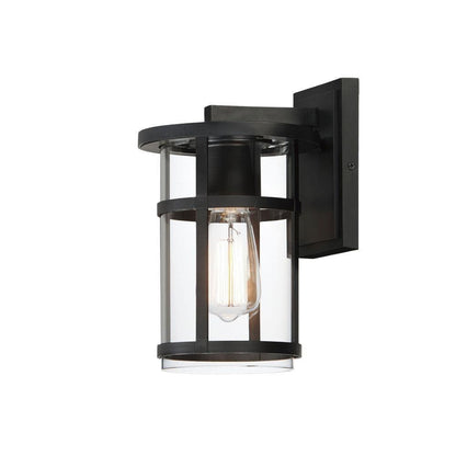 Maxim Lighting 40622CLBK Clyde 1 Light 11 Inch Black Outdoor Wall Lantern - Side View