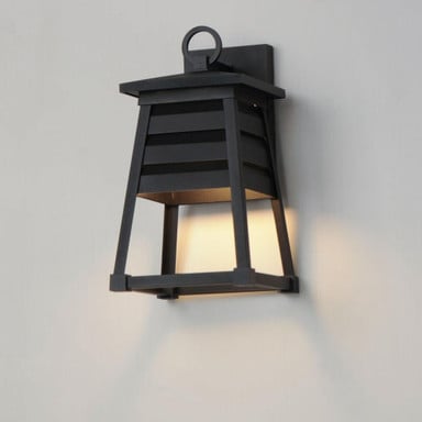 Maxim Lighting 40632WTBK Shutters Outdoor Wall Light Side Angle View