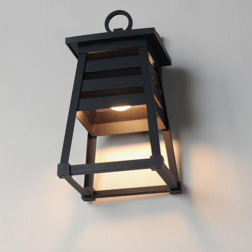 Maxim Lighting 40632WTBK Shutters Outdoor Wall Light Illuminated View