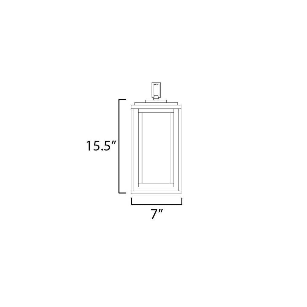 Maxim Lighting 40669CDBK Cabana VX Outdoor Pendant Dimension Diagram - 7 inch Wide x 15.5 inch Tall