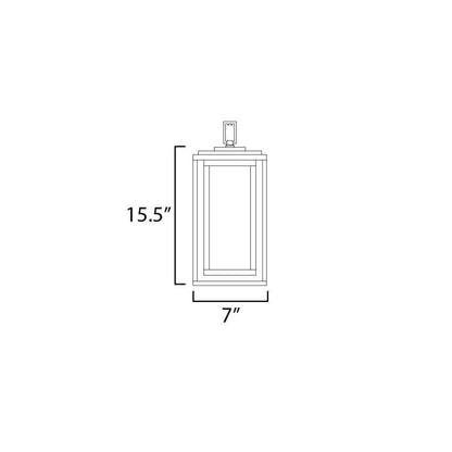 Maxim Lighting 40669CDBK Cabana VX Outdoor Pendant Dimension Diagram - 7 inch Wide x 15.5 inch Tall