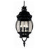 Trans Globe Lighting 4067 BK Parsons 4 light black outdoor hanging lantern pendant ceiling light