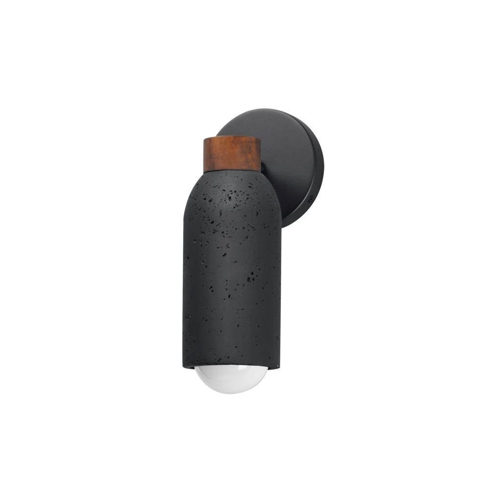 Maxim Lighting 10621TVOY Pompeii 1 Light Wall Sconce - Travertine Stone Shade with White Oak Wood Accent