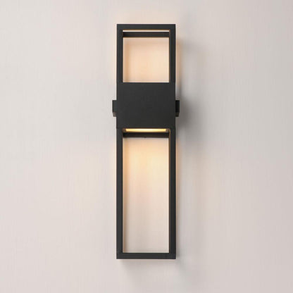 Maxim Lighting 40676BK Strand VX 2 Light 24 inch Black Outdoor Wall Light - Lit on Wall