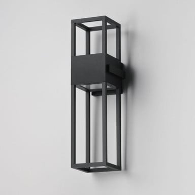 Maxim Lighting 40676BK Strand VX 2 Light 24 inch Black Outdoor Wall Light - Angle View on Wall