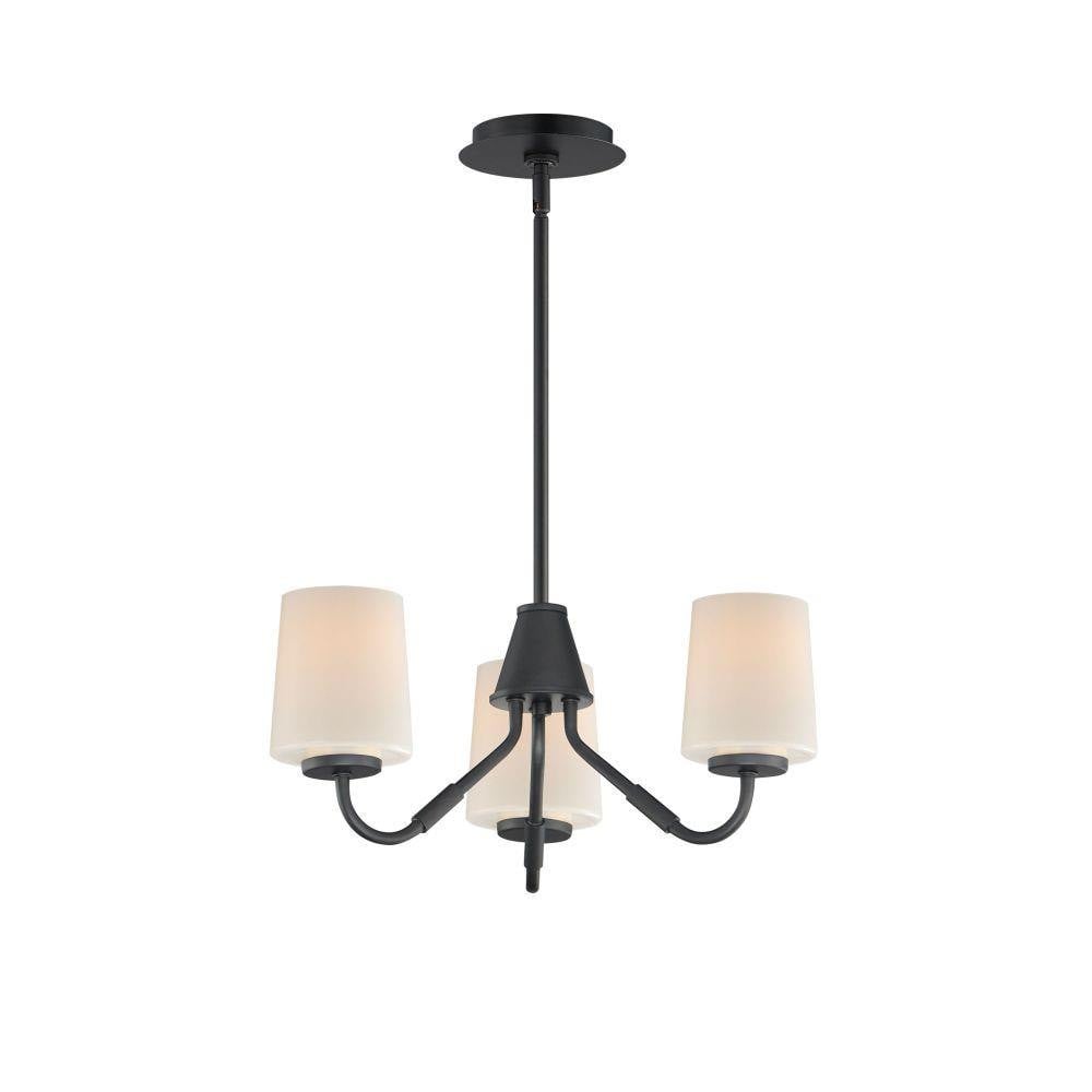 Maxim Lighting 12695WTPC Durham 3 Light 18.5 Inch Polished Chrome Mini Chandelier