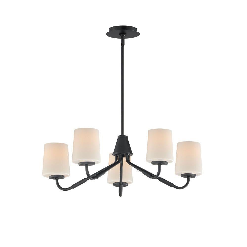 Maxim Lighting 12696WTNAB Durham 5 Light 26 inch Natural Aged Brass Chandelier Ceiling Light