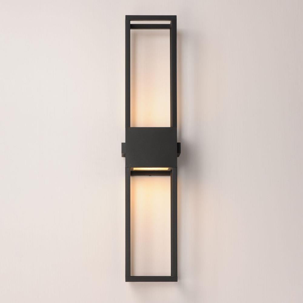 Maxim Lighting 40678BK Strand VX 2 Light 31.25 inch Black Outdoor Wall Mount - Installed View