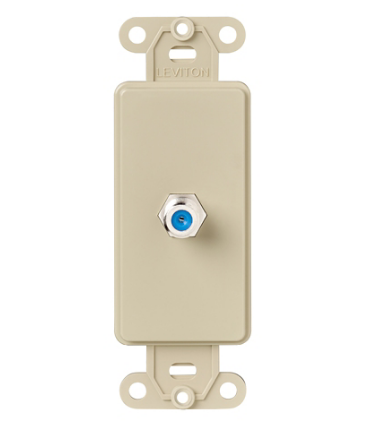 Leviton 40681-I Decora Insert, F connector, lvory