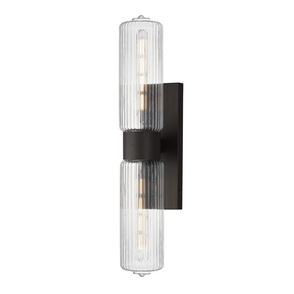 Maxim Lighting 15192CRSN Kasbah 2 Light 28.25 Inch Satin Nickel Wall Sconce - White Background