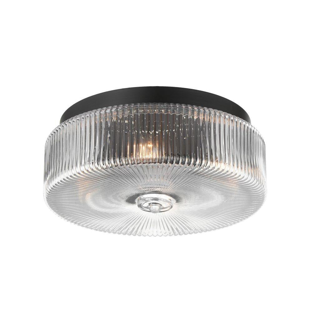 Maxim Lighting 15199CRSBR Kasbah 4 Light 15.75 Inch Satin Brass Flush Mount Ceiling Light with Clear Ribbed Glass