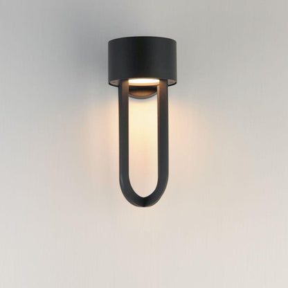 Maxim Lighting 40682BK Quayside VX Matte Black LED Outdoor Wall Mount - Illuminated Lifestyle View