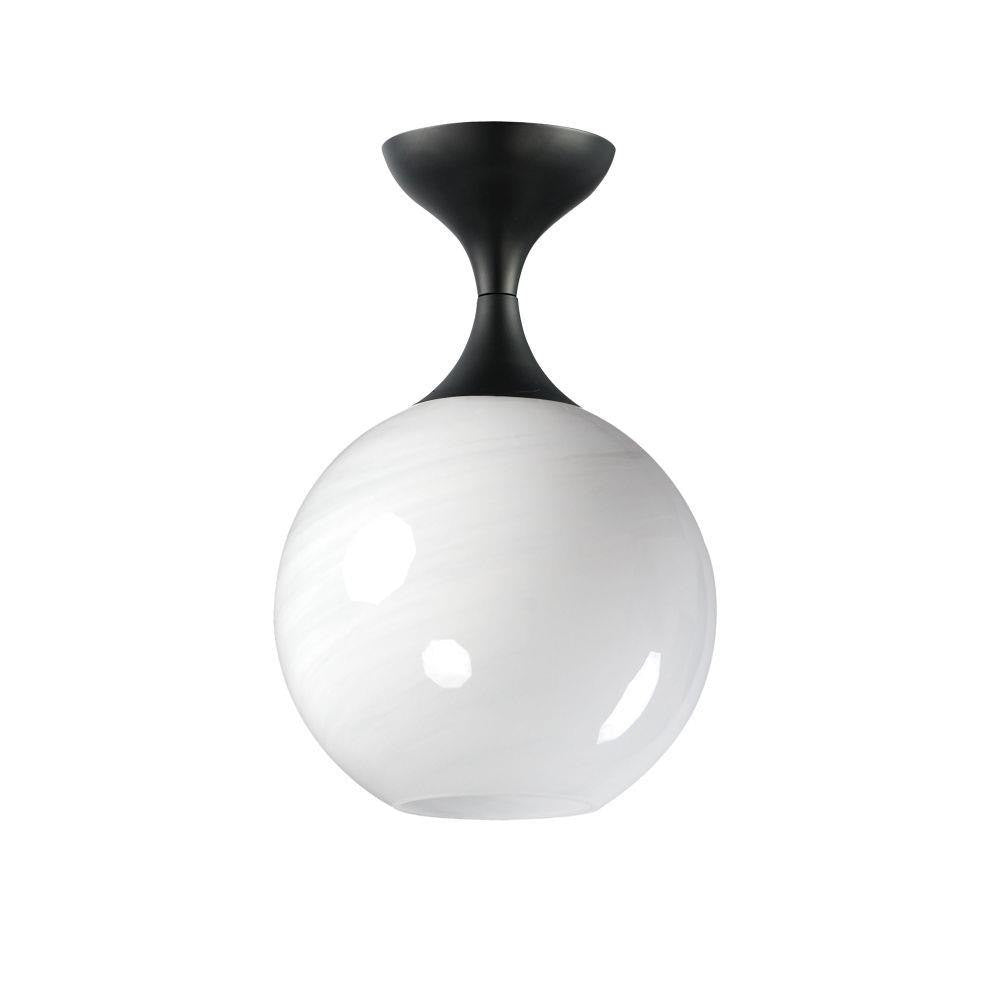 Maxim Lighting 21229MRBK Neve 1 Light 14 Inch Matte Black Semi Flush Mount Ceiling Light