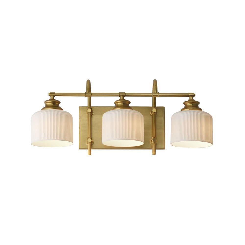 Maxim Lighting 21493WTPN Bisque 3 Light 24 inch Polished Nickel Bath Vanity Wall Light