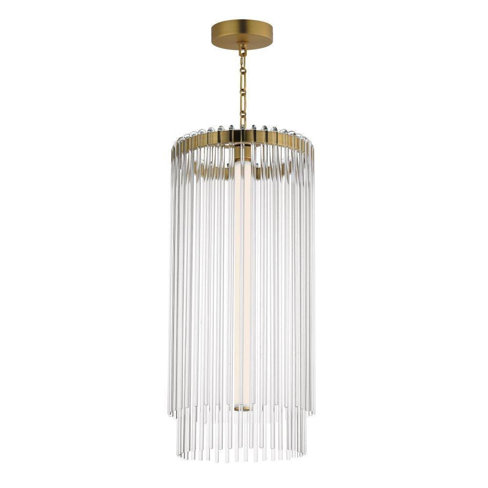 Maxim Lighting 38426CLNAB Jolie Natural Aged Brass Foyer Chandelier Full View with Chain